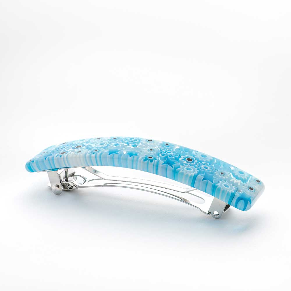 Ercole-Moretti-Audrey-collection-fermacapelli-in-murrine-glass-hair-clip-barrette-azure-elegance-10225FC_A_1.jpg Fermacapelli rettangolare Azure Elegance in murrine - immagine 1