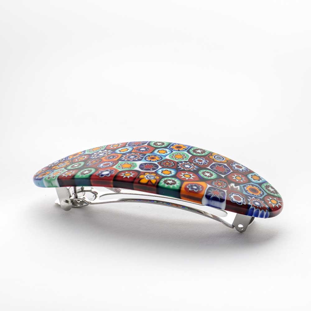 Ercole-Moretti-Audrey-collection-fermacapelli-in-murrine-glass-hair-clip-barrette-millefiori-10427FC_100_1.jpg Fermacapelli ovale in murrine Millefiori - immagine 1