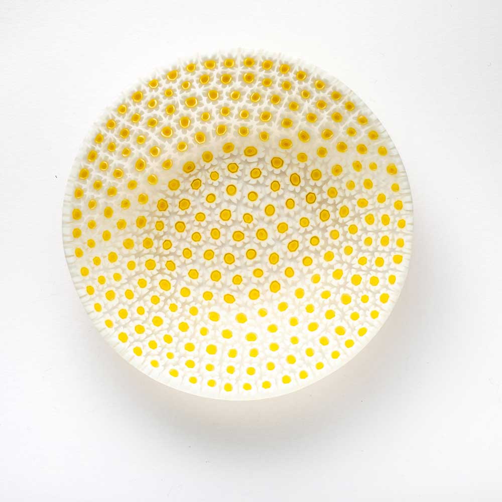 Ercole-Moretti-Classic-collection-ciotola-con-murrine-in-vetro-di-Murano-glass-murrina-bowl-daisy-Basic_105_59_2.jpg Daisy bowl in white Millefiori Murano glass ø 10.5 cm - Image 1