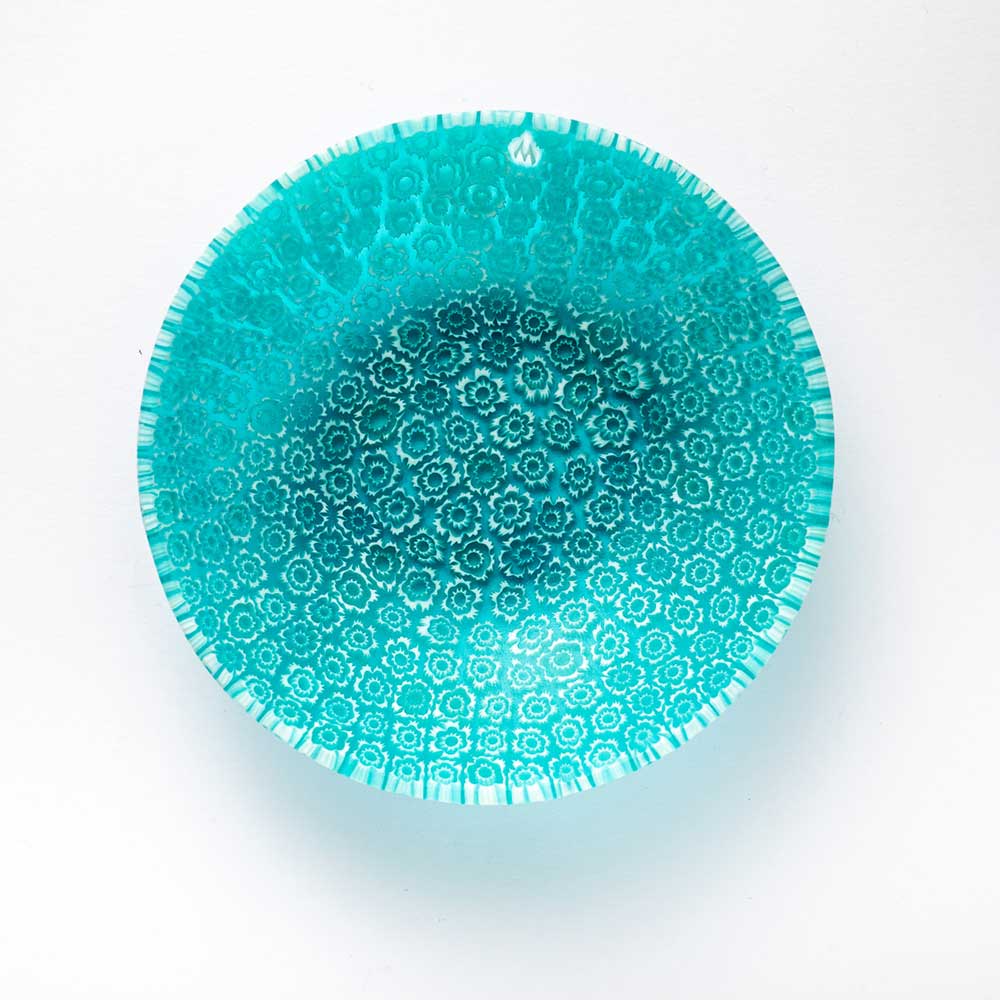 Ercole-Moretti-Classic-collection-ciotola-con-murrine-in-vetro-di-Murano-glass-murrina-bowl-lagoon-Basic_105_159_2.jpg Ciotola Lagoon in murrine turchesi ø 10,5 cm - immagine 1