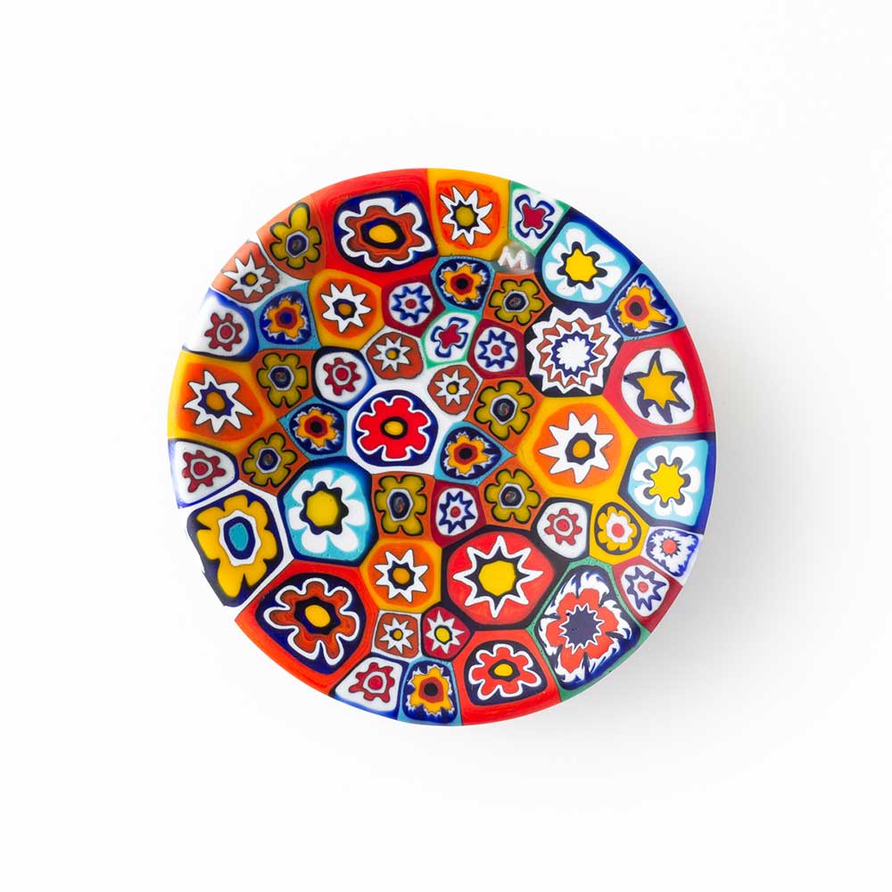 Ercole-Moretti-Classic-collection-mini-piatto-in-vetro-di-Murano-glass-mini-plate-millefiori-Miniciotola_7_100_2.jpg Piattino Millefiori in murrine multicolor ø 7 cm - immagine 1