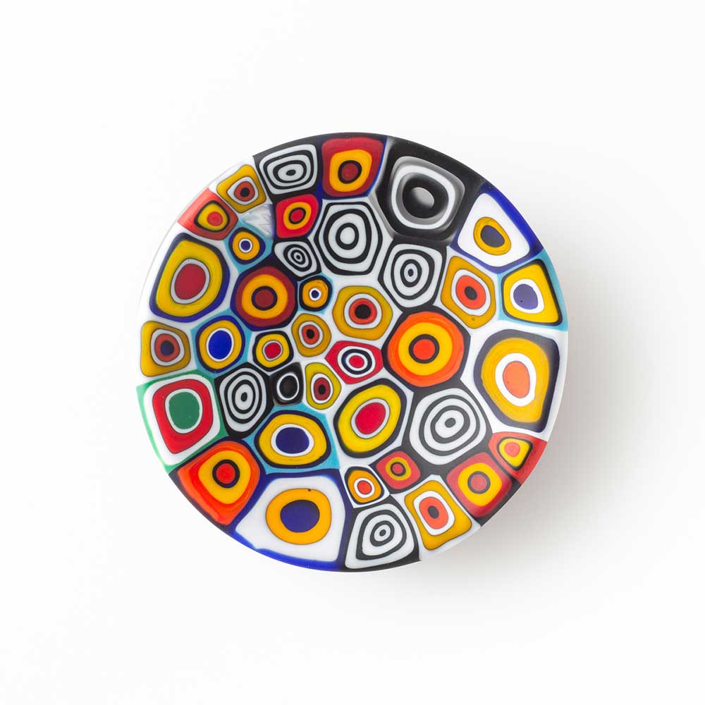 Ercole-Moretti-Classic-collection-mini-piatto-in-vetro-di-Murano-glass-mini-plate-visionary-eyes-Miniciotola_7_001_2.jpg Piattino Visionary Eyes in murrine multicolor ø 7 cm - immagine 1