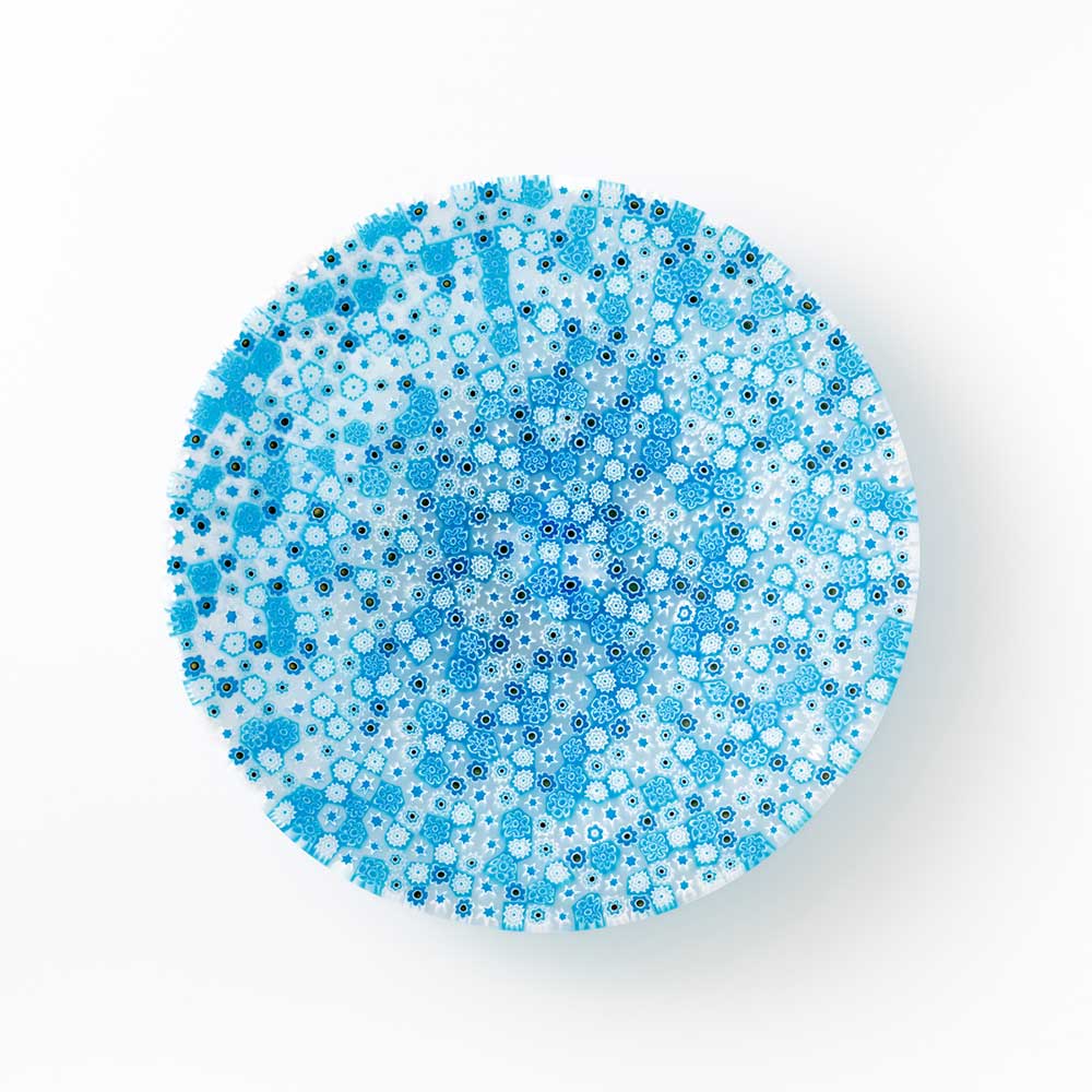 Ercole-Moretti-Classic-collection-piatto-con-murrine-in-vetro-di-Murano-glass-murrina-plate-azure-elegance-Basic_19_216_2.jpg Piatto Azure Elegance in murrine azzurre ø 19 cm - immagine 1