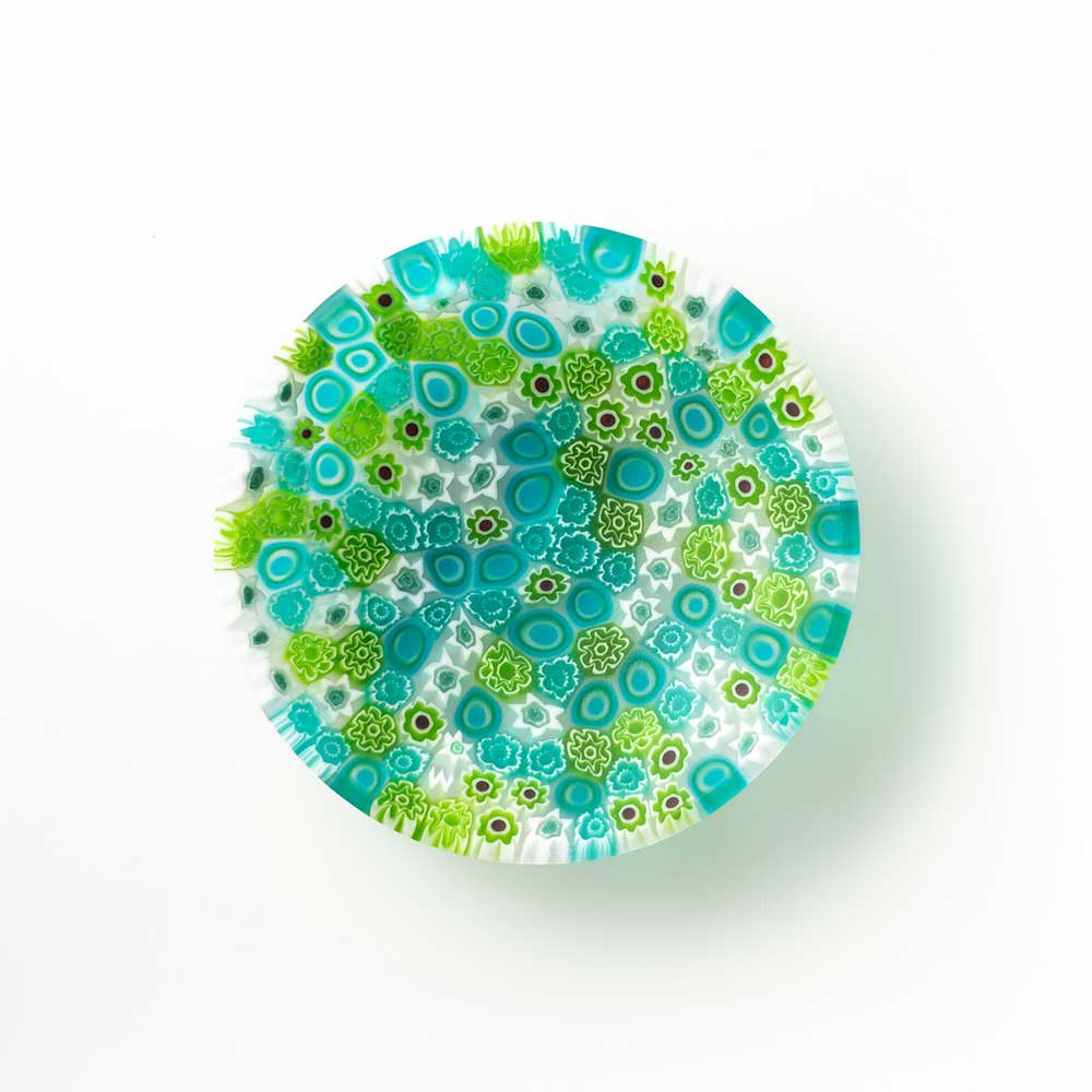 Ercole-Moretti-Classic-collection-piatto-con-murrine-in-vetro-di-Murano-glass-murrina-plate-barena-Basic_8_211_2.jpg Piatto Barena in murrine multicolor ø 8 cm - immagine 1