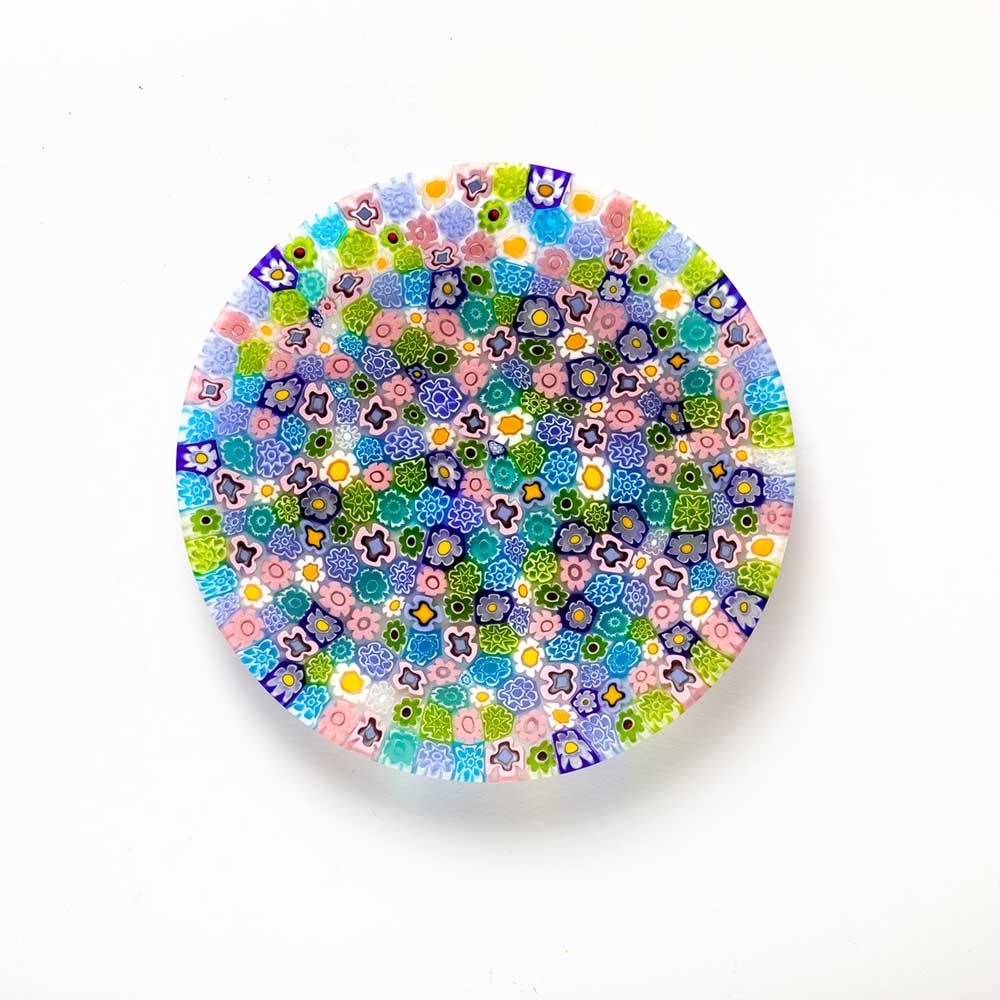 Ercole-Moretti-Classic-collection-piatto-con-murrine-in-vetro-di-Murano-glass-murrina-plate-charlize-Basic_13P_200_2.jpg Piatto Charlize in murrine multicolor ø 13 cm - immagine 1