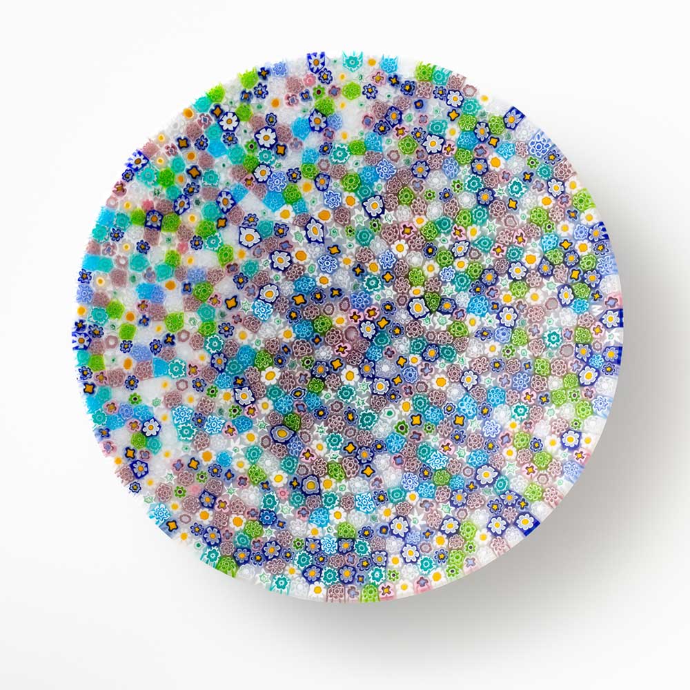 Ercole-Moretti-Classic-collection-piatto-con-murrine-in-vetro-di-Murano-glass-murrina-plate-charlize-Basic_24_200_2.jpg Piatto Charlize in murrine multicolor ø 24 cm - immagine 1