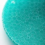 Lagoon plate in turquoise Millefiori Murano glass ø 13 cm - Image 3