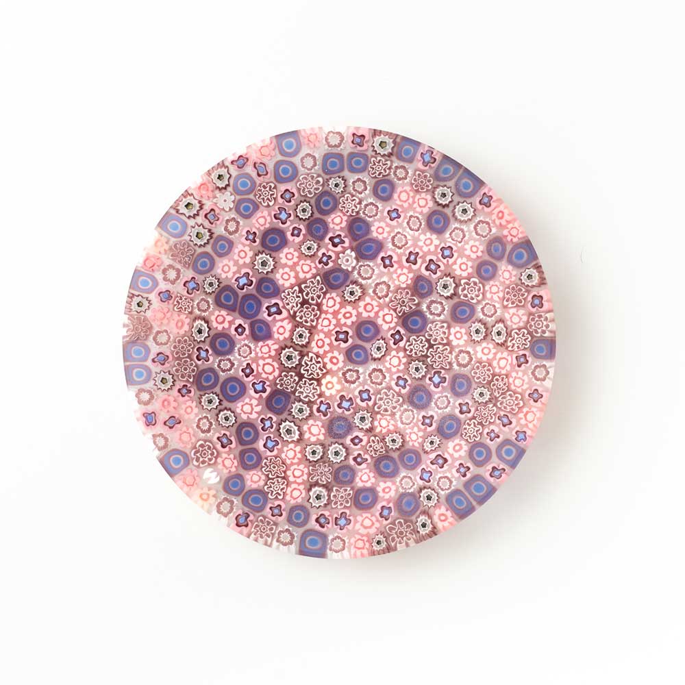 Ercole-Moretti-Classic-collection-piatto-con-murrine-in-vetro-di-Murano-glass-murrina-plate-rose-rhapsody-Basic_13P_214_2.jpg Rose Rhapsody plate in pink murrine ø 13 cm - Image 1