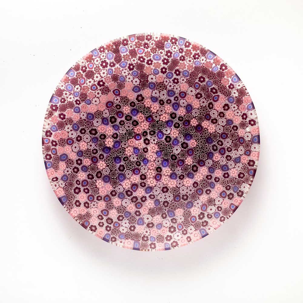 Ercole-Moretti-Classic-collection-piatto-con-murrine-in-vetro-di-Murano-glass-murrina-plate-rose-rhapsody-Basic_19_214_2.jpg Piatto Rose Rhapsody in murrine rosa ø 19 cm - immagine 1