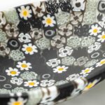Ebon Mosaic oval bowl in black and white Millefiori Murano glass 10.5 x 7.5 cm - Image 3