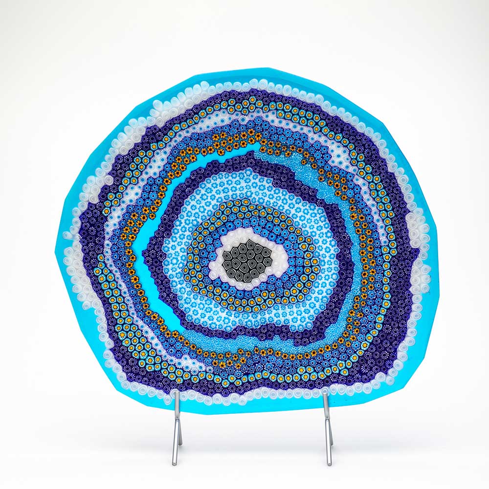 Ercole-Moretti-Design-collection-piatto-di-design-in-vetro-di-Murano-glass-designer-plate-Agata_30_Blue_1.jpg AGATA Blue medium - immagine 1