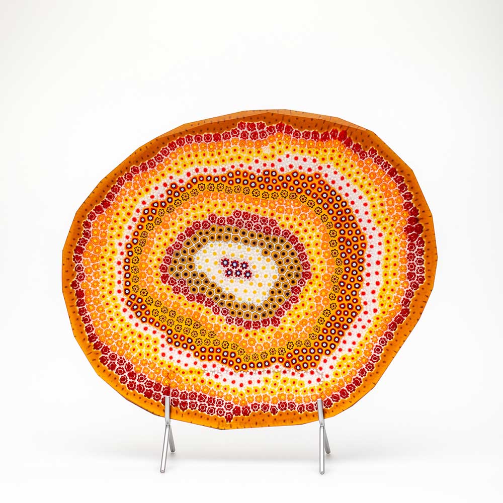 Ercole-Moretti-Design-collection-piatto-di-design-in-vetro-di-Murano-glass-designer-plate-Agata_30_Orange_1.jpg AGATA Orange medium - immagine 1