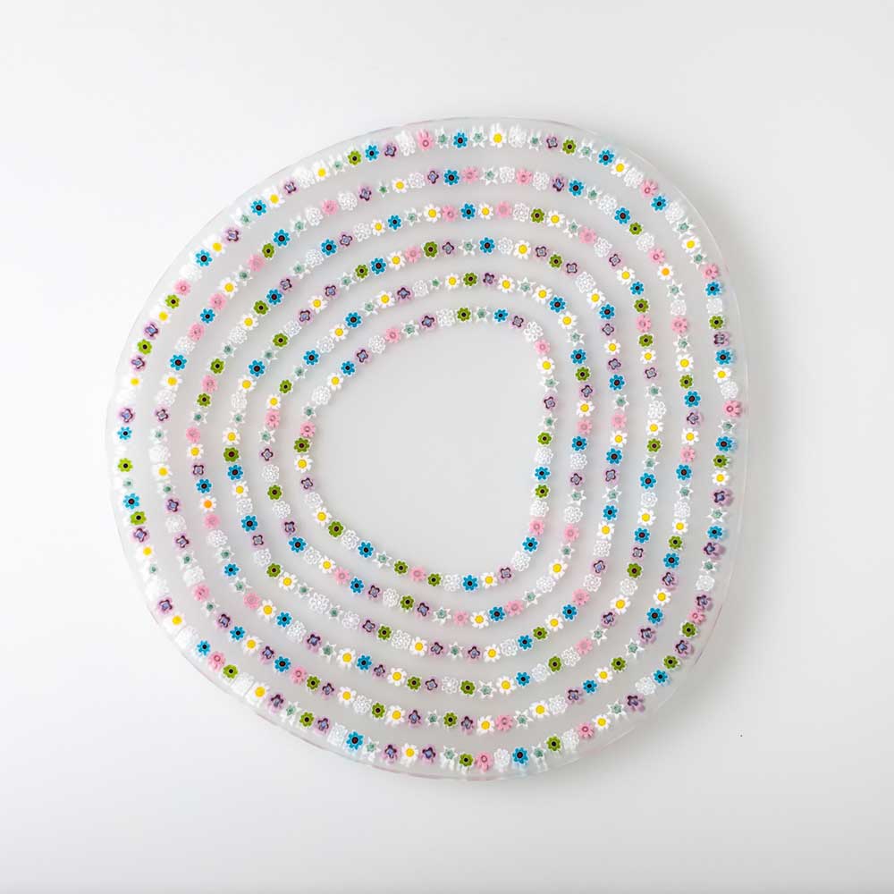 Ercole-Moretti-Design-collection-piatto-di-design-in-vetro-di-Murano-glass-designer-plate-Circles_25_200_2.jpg Piatto Circles d'eau in murrine multicolor ø 25 cm - immagine 1
