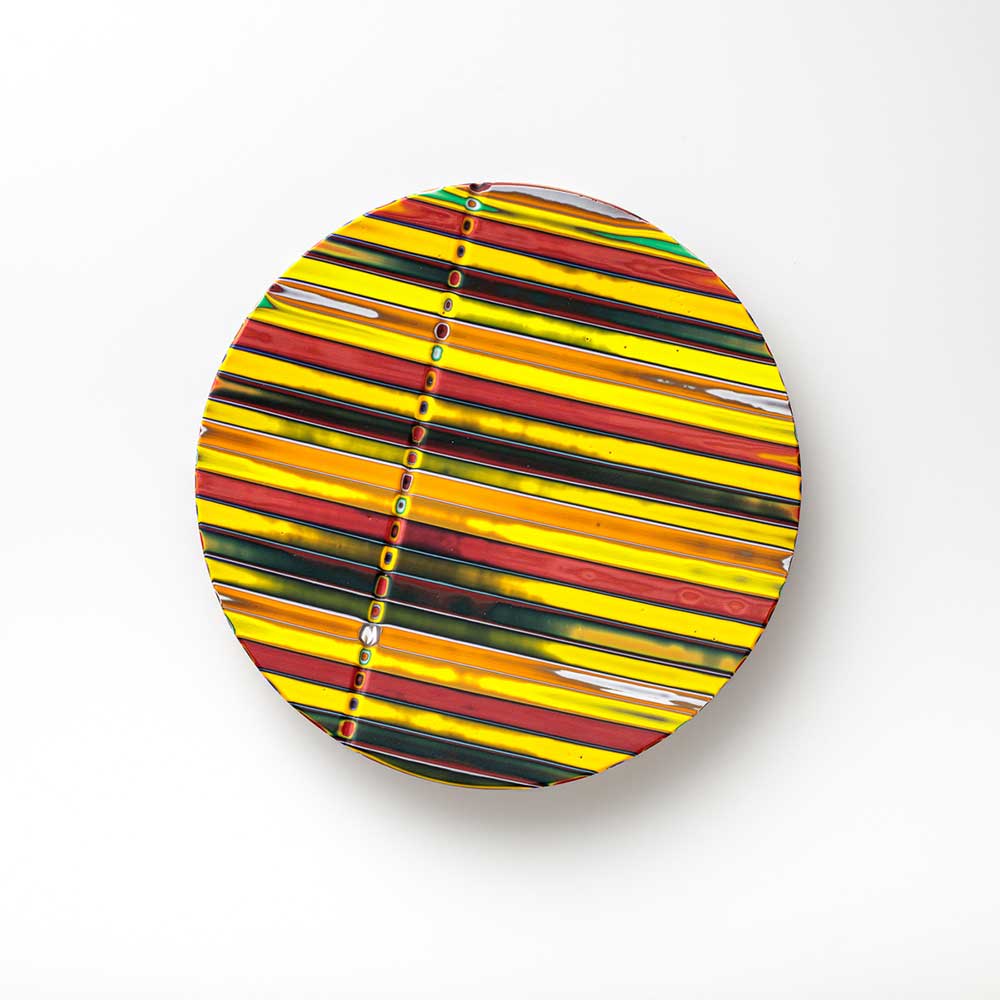 Ercole-Moretti-Design-collection-piatto-di-design-in-vetro-di-Murano-glass-designer-plate-Partresso_19_200_2.jpg Piatto Par Tresso in murrine ø 19 cm - immagine 1
