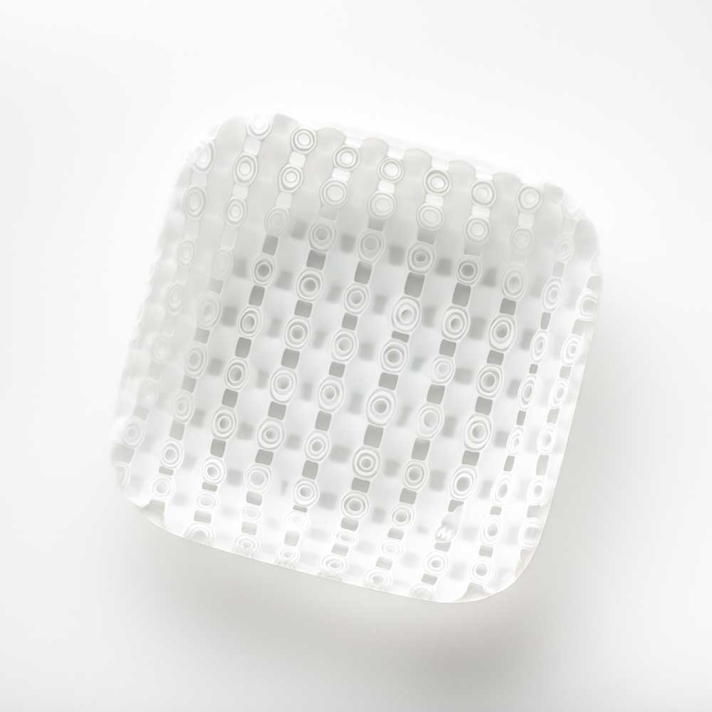 Ercole-Moretti-Design-collection-piatto-di-design-in-vetro-di-Murano-glass-designer-plate-Telai_14_2.jpg Piatto Telai in murrine 14x14 cm - immagine 1