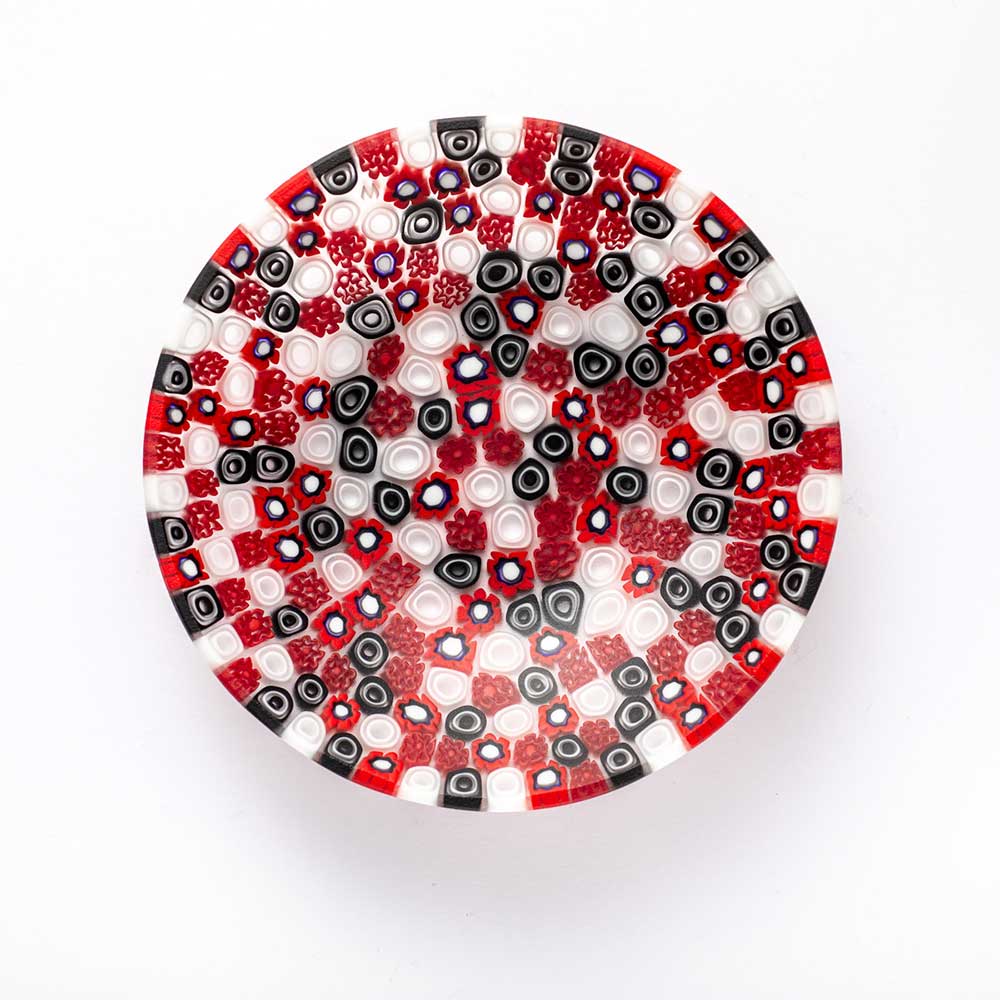 Ercole-Moretti-Gibigiana-collection-ciotola-con-murrine-in-vetro-di-Murano-glass-murrina-bowl-lady-bug-Basic_105_220_2.jpg Ciotola Lady Bug in murrine rosse ø 10,5 cm - immagine 1