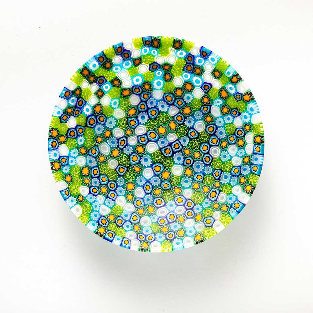 Ercole-Moretti-Gibigiana-collection-ciotola-con-murrine-in-vetro-di-Murano-glass-murrina-bowl-santonico-Basic_13C_222_2.jpg Santonico bowl in multicolor Millefiori Murano glass ø 13 cm - Image 1