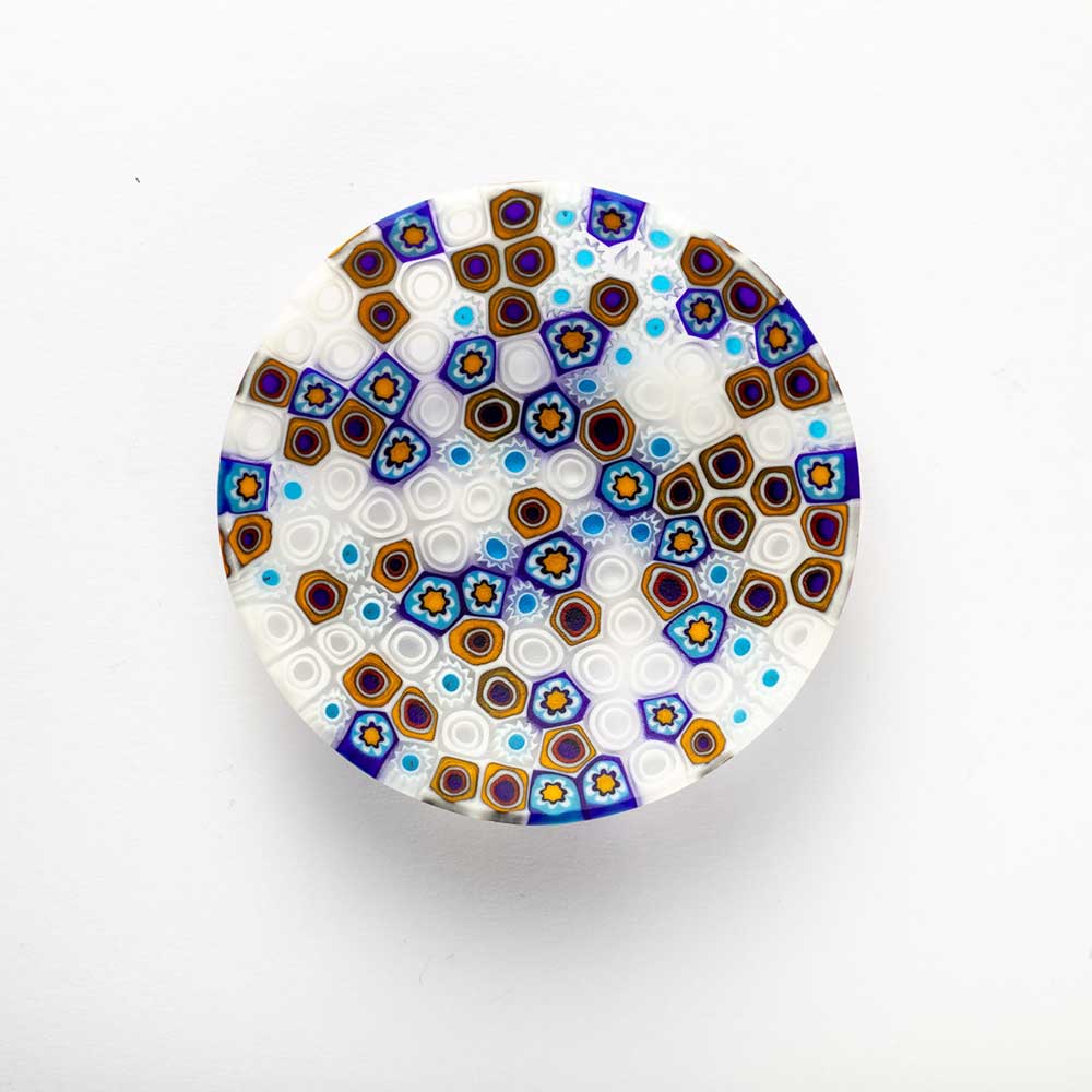 Ercole-Moretti-Gibigiana-collection-piatto-con-murrine-in-vetro-di-Murano-glass-murrina-plate-cloves-Basic_8_223_2.jpg Piatto Cloves in murrine multicolor ø 8 cm - immagine 1