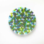 Santonico plate in multicolor Millefiori Murano glass ø 13 cm
