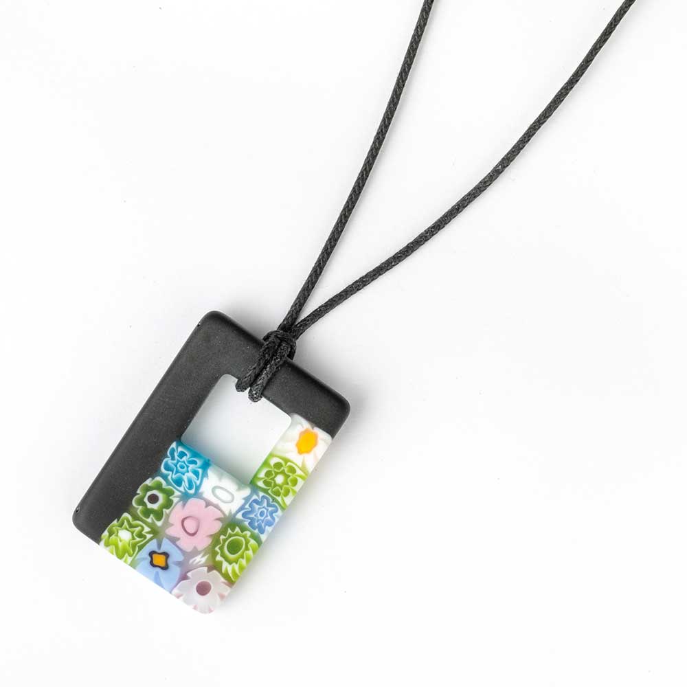 Ercole-Moretti-Half-collection-pendente-in-murrine-in-vetro-di-Murano-glass-pendant-Charlize-10145_200N_1.jpg Pendente rettangolare Charlize in murrine multicolor - immagine 1