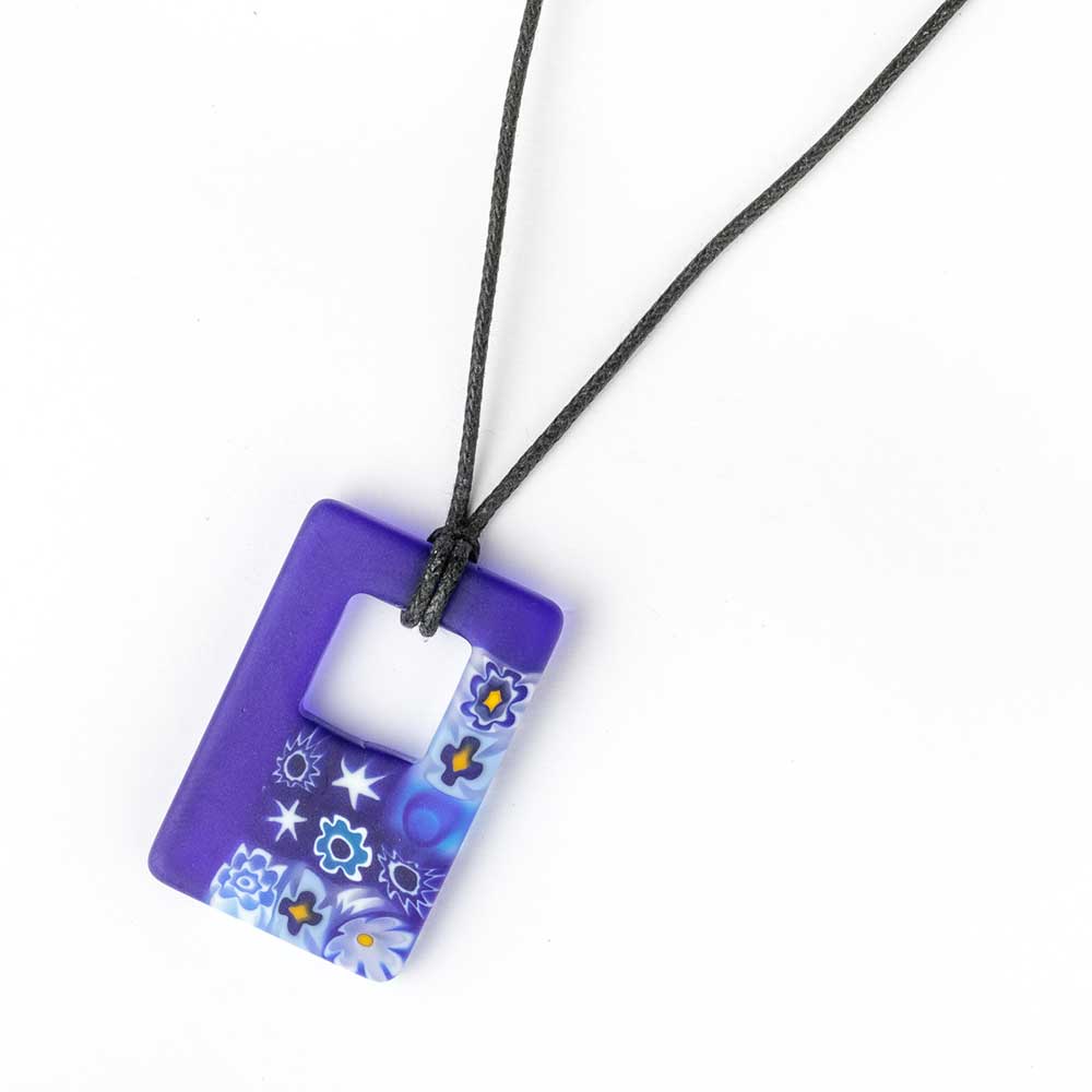 Ercole-Moretti-Half-collection-pendente-in-murrine-in-vetro-di-Murano-glass-pendant-Pleiades-10145_B_1.jpg Pendente rettangolare Pleiades in murrine blu - immagine 1