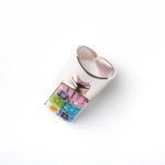 Adjustable silvery Charlize ring with 6 multicolor Millefiori Murano glass - immagine 2