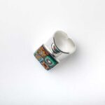Adjustable silvery ring with 4 Millefiori Murano glass - immagine 2