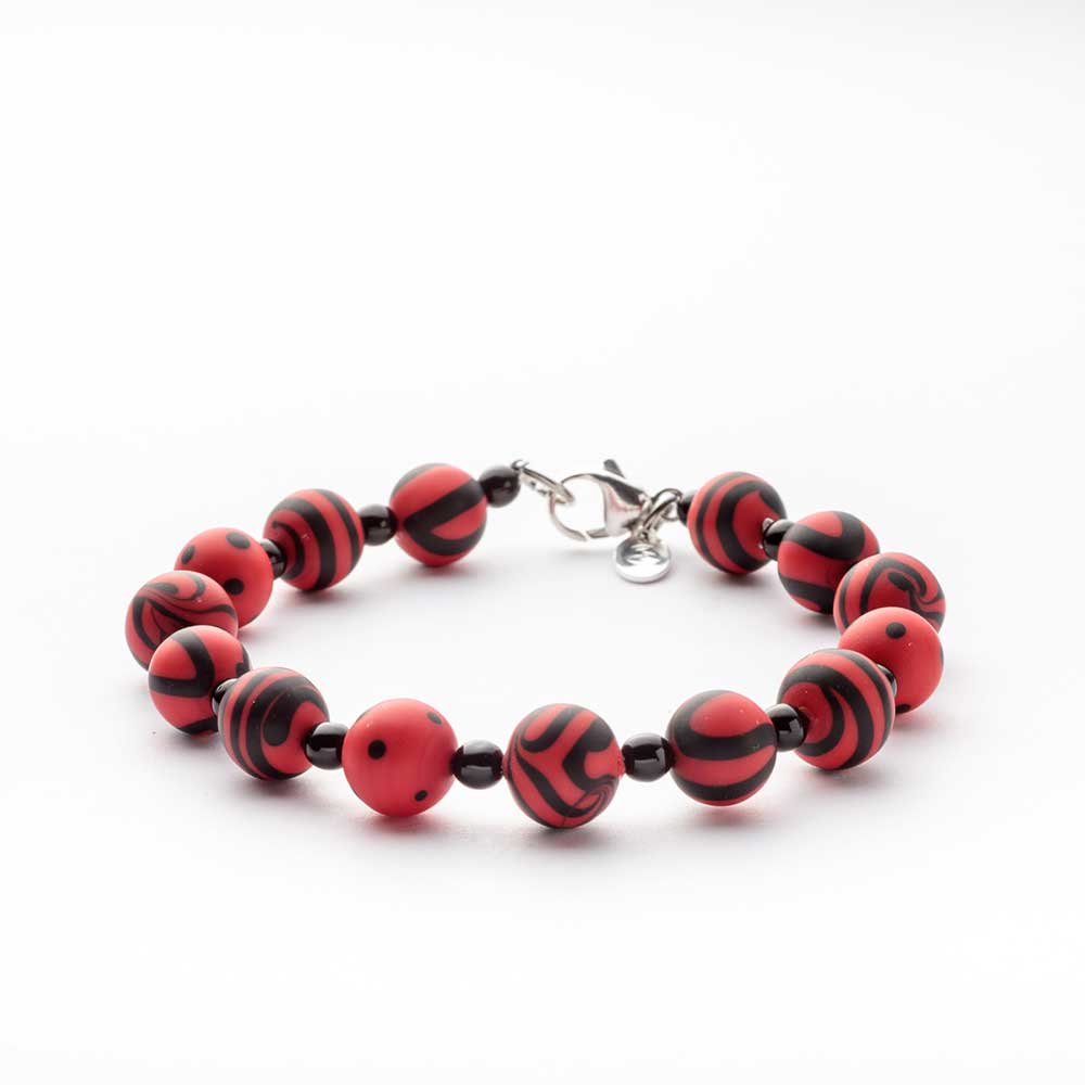 Ercole-Moretti-Murano-Charms-collection-bracciale-in-vetro-di-murano-glass-bracelet-Grooves-202430_BR_R_1.jpg Bracciale Grooves con perle rosse - immagine 1