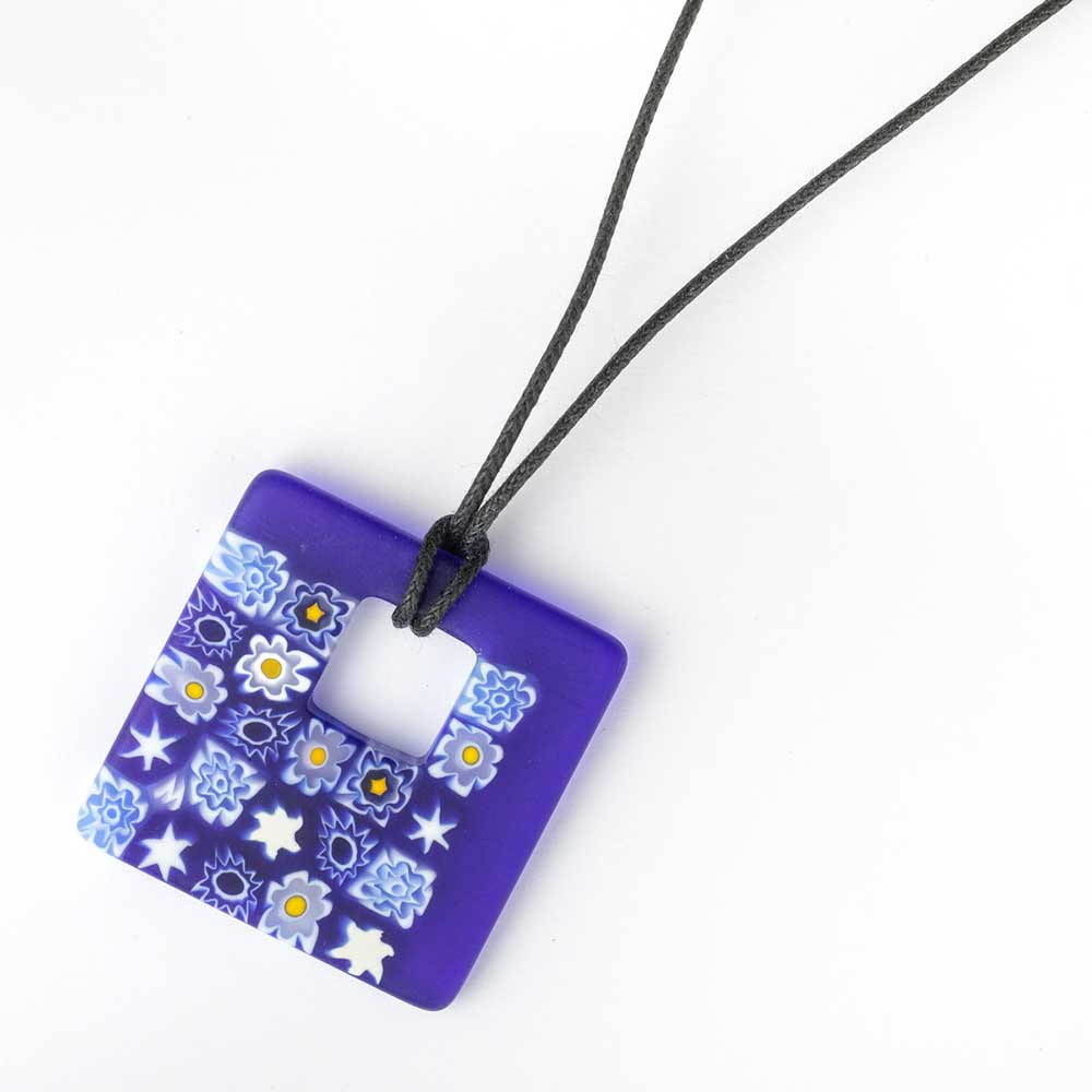 Ercole-Moretti-One-collection-pendente-in-murrine-in-vetro-di-Murano-glass-pendant-Pleiades-10143_B_1.jpg Pendente quadrato Pleiades in murrine blu - immagine 1