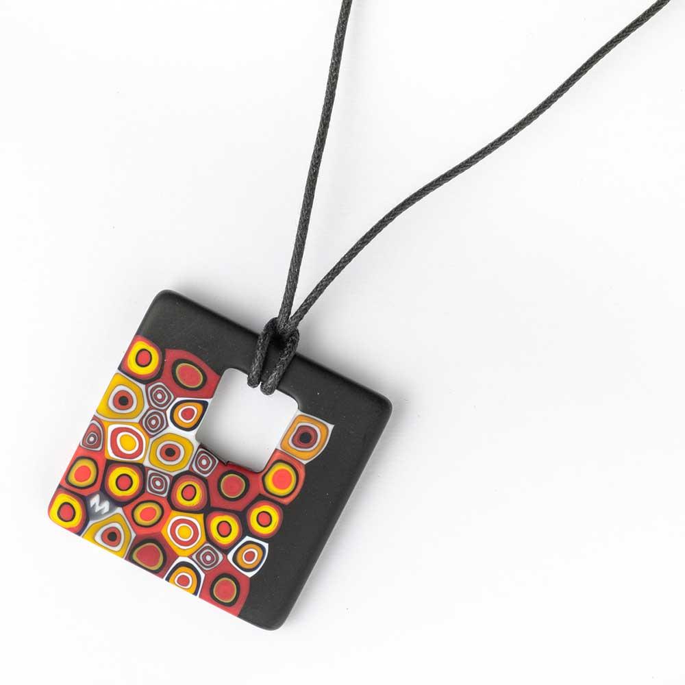 Ercole-Moretti-One-collection-pendente-in-murrine-in-vetro-di-Murano-glass-pendant-Sunset-Serenade-10143_003N_1.jpg Pendente quadrato Sunset Serenade in murrine multicolor - immagine 1