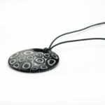 Black Hole round Millefiori Murano glass pendant - Image 2