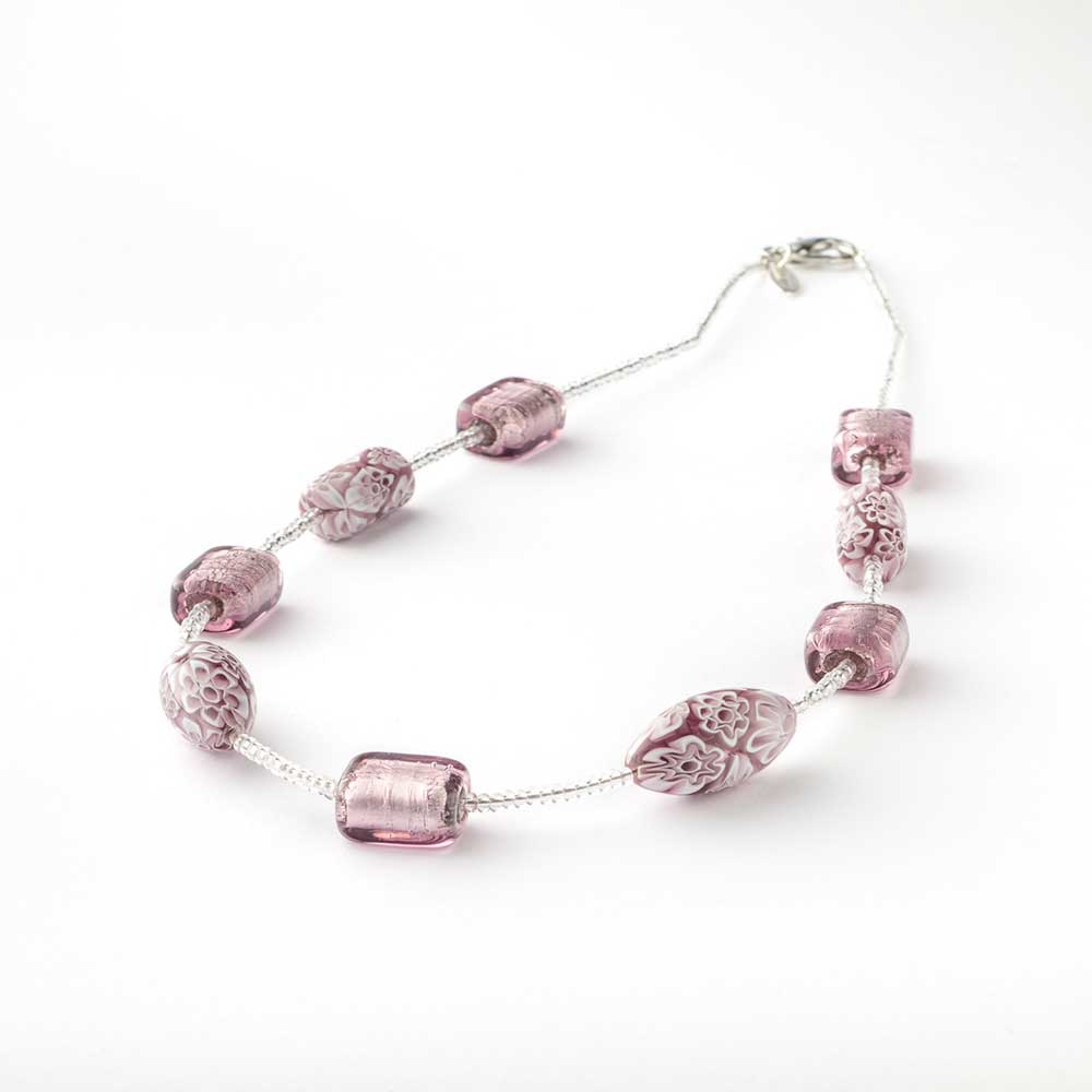 Ercole-Moretti-Venetian-Decollete-collection-collana-in-perle-in-vetro-di-Murano-pearl-glass-necklace-Loving-Alien-202309_50_M_1.jpg Collana Loving Alien rosa 50 cm - immagine 1