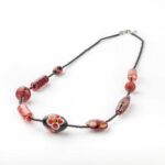 9th Heaven red Murano glass necklace 70 cm