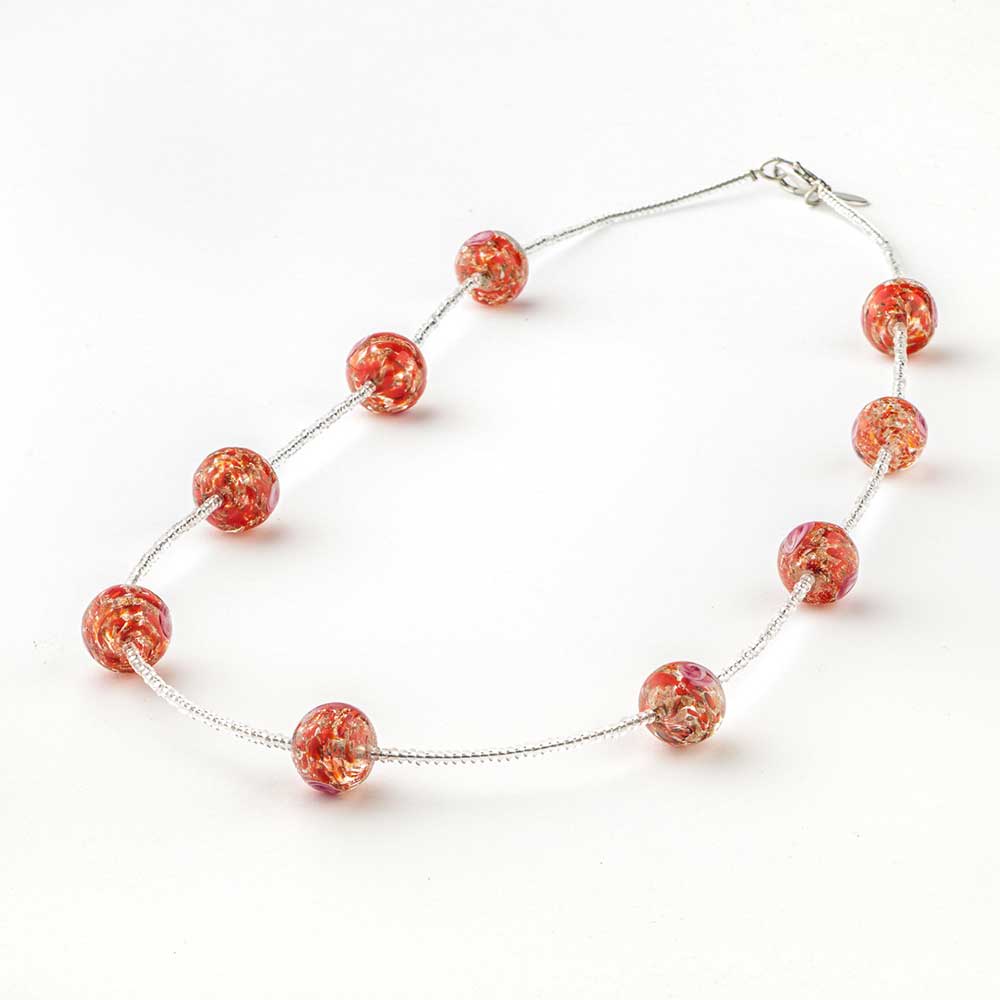 Ercole-Moretti-Venetian-Decollete-collection-collana-in-perle-in-vetro-di-Murano-pearl-glass-necklace-Rose-Garden-202402_70_9_1.jpg Collana Rose Garden arancione 70 cm - immagine 1