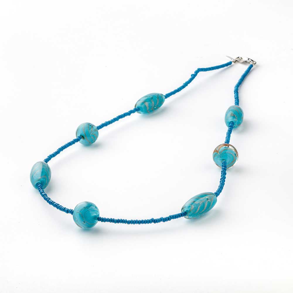 Ercole-Moretti-Venetian-Decollete-collection-collana-in-perle-in-vetro-di-Murano-pearl-glass-necklace-Soft-Marble-202419_65_6_1.jpg Soft Marble light blue Murano glass necklace 65 cm - Image 1