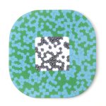 Piatto Asia D in murrine millefiori turchesi 20x20 cm